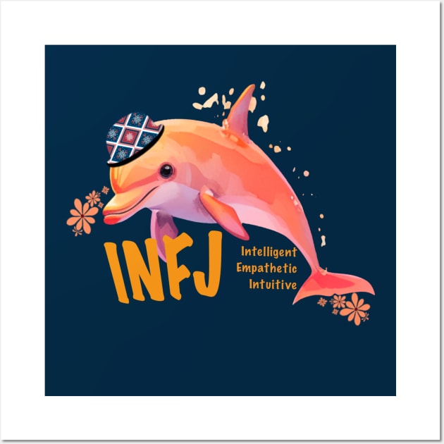 INFJ Counselor, Dolphin Wall Art by Black Cat